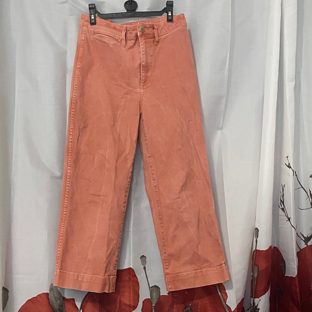 Madewell colored jean size 27 crop length/ petite wide leg